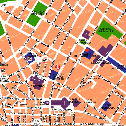 아카데미아 미술관지도